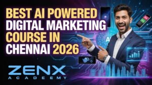 Best AI powered digital marketing course in Chennai offered by ZenX Academy